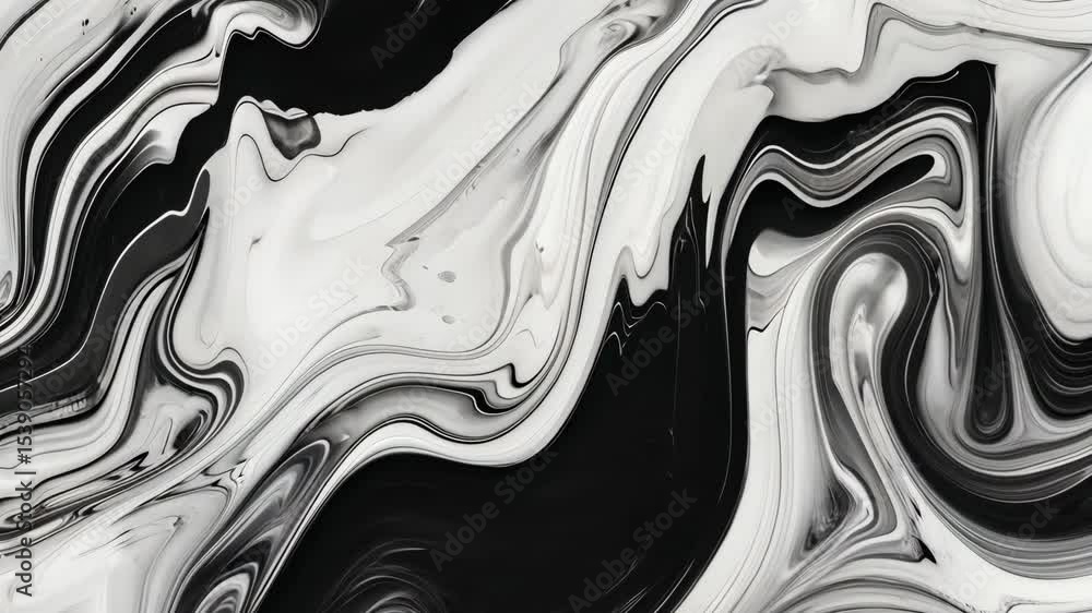 Poster learn about the fluidity and creativity involved in black and white abstract art while visiting a vi