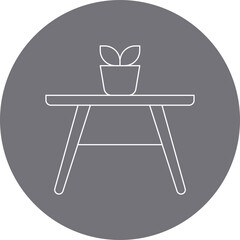 Table pot single icon vector illustration