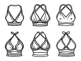 Halter top Line Art Collection
