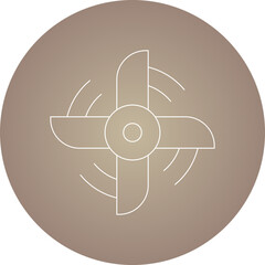 Fan single icon vector illustration