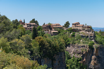 town and building of the refuge of Siurana between the cliffs, Priorat, Tarragona