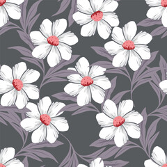 digital printing textile pattern wallpaper flower allover
