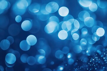 Vibrant blue spark lights create an enchanting bokeh effect in a closeup view, Square closeup of vibrant blue spark lights, defocused to produce a calming, dreamy feel