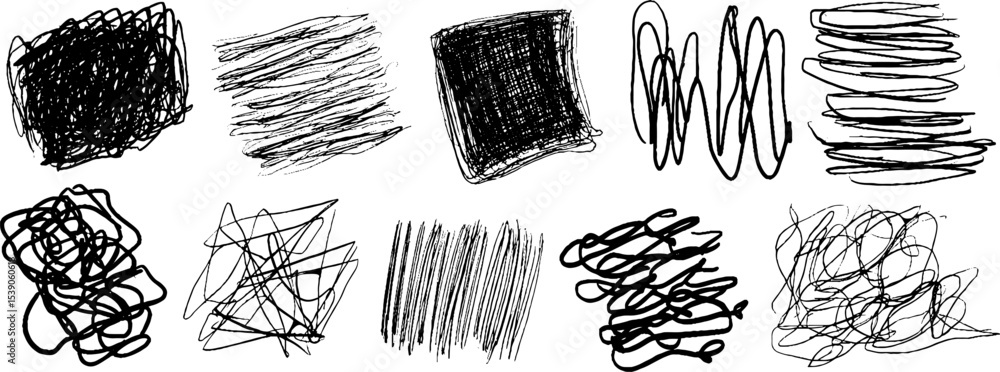 Poster abstract scribbled mesh grids collection for creative design projects