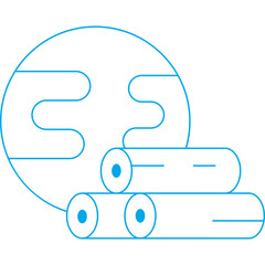 Wood single icon vector illustration