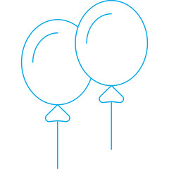 Balloons single icon vector illustration