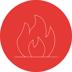 Flame single icon vector illustration
