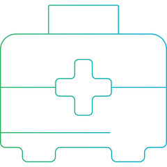 Medical box single icon vector illustration