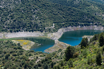 panorama of the Siurana swamp Siurana, Priorat, Tarragona