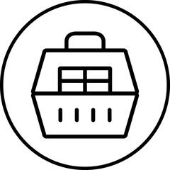 Pet cage single icon vector illustration