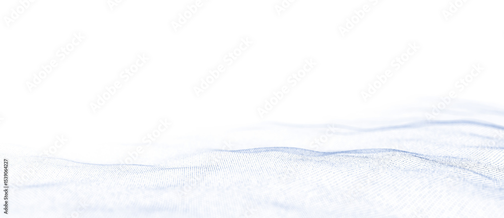 Aufkleber digital dynamic wave of particles and lines. abstract white futuristic background. big data visualiz