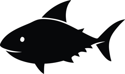 Cartoon shark vector illustration isolated on white background