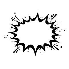Black burst background with explosive edges and blank center  