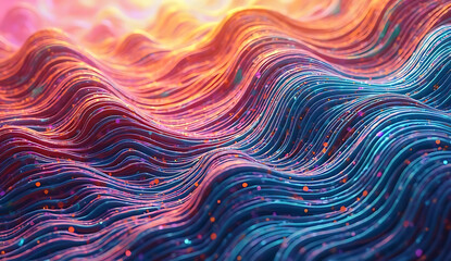 Fototapeta premium abstract background with colorful waves