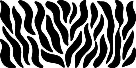 Minimalist ink dipped black and white abstract texture design