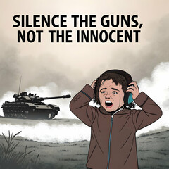War Quote with illustration background 