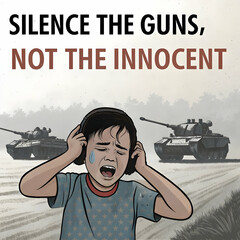 War Quote with illustration background 
