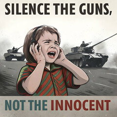 War Quote with illustration background 