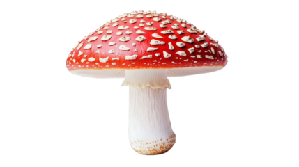 Wild mushroom isolated on transparent background 