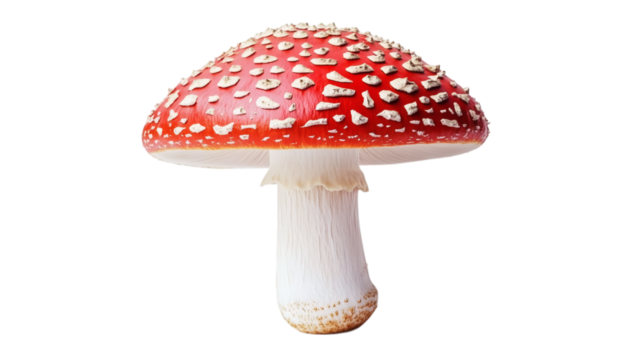 Wild mushroom isolated on transparent background 