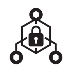 Blockchain Secure Link Symbol Illustration