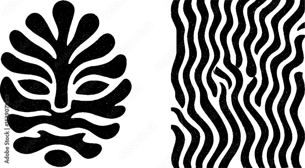 Aufkleber abstract design featuring face motif and flowing wind lines for creative projects