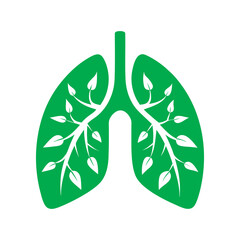 Lung Leaf Symbol Silhouette Icon