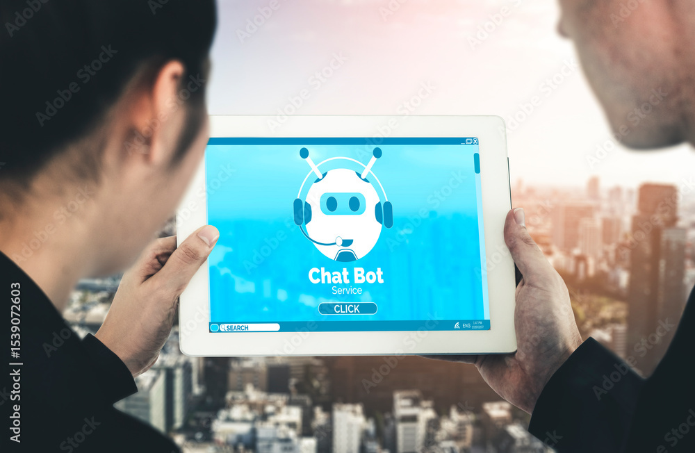 Poster chatbot software application for modish online business that automatically reply to customer questio