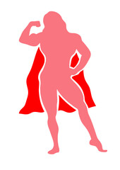 femme bodybuilder muscle super cape heroine
