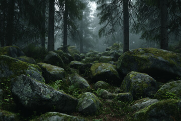 rocks in the forest