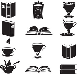 Set of Books in doodle style. Stacks of Books. World Book Day. Vector illustration