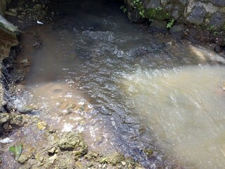Confluence of Two Rivers Mixing Muddy Waters