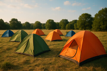 group of tents