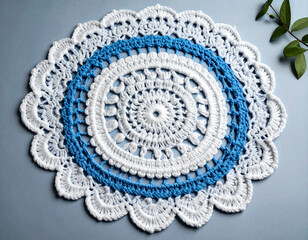 handwoven lace doily; delicate crochet artistry for timeless table decor