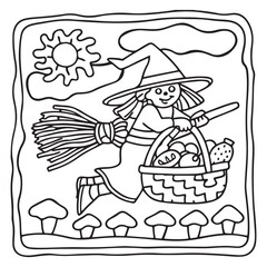 Spooky Summer – Cute and Easy Coloring Pages for All Ages | Fun Halloween-Inspired Summer Scenes | Line art vector illustration Print | Summer Coloring Page | Cute Scary Coloring page