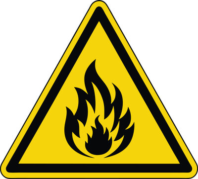 fire danger sign. flammable warning icon