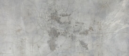 Heavily Cracked and Stained Gray Concrete Wall