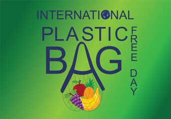 International Plastic Free Day celebration editable vector graphic design illustration.