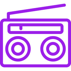 Radio single icon vector illustration