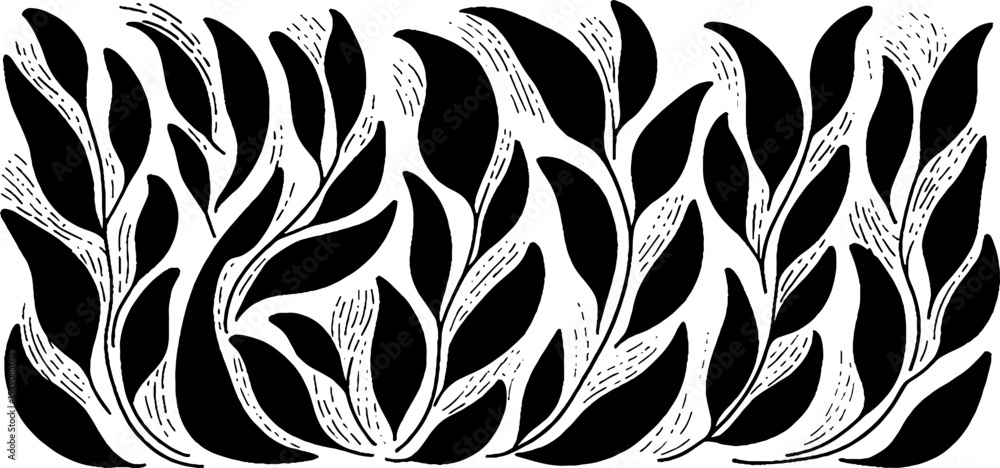 Poster minimalist black and white wheat field pattern for abstract design