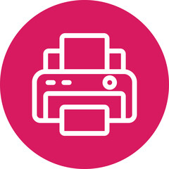 Printer single icon vector illustration