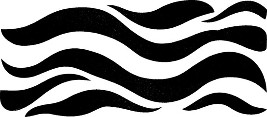 Minimalist black and white wave pattern for art and design projects