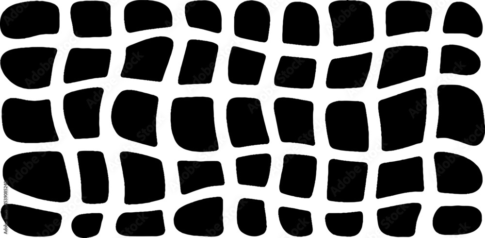 Poster abstract minimalist wireframe grid pattern in black and white