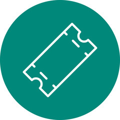 Ticket single icon vector illustration