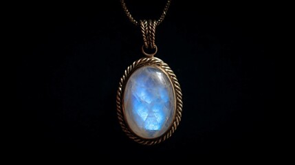 Electric blue moonstone glow