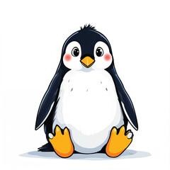 Obraz premium Emperor Penguin cartoon vector illustration isolated