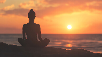 Calm breathing animation overlay on silhouette, visualization therapy