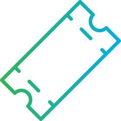 Ticket single icon vector illustration