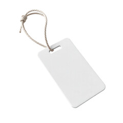 Fototapeta premium Blank identification tag on a simple white background ready for customization or labeling in various applications