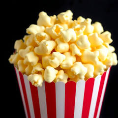 Classic butter popcorn in a bowl, ready for movie night